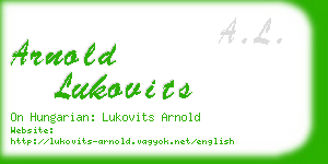 arnold lukovits business card